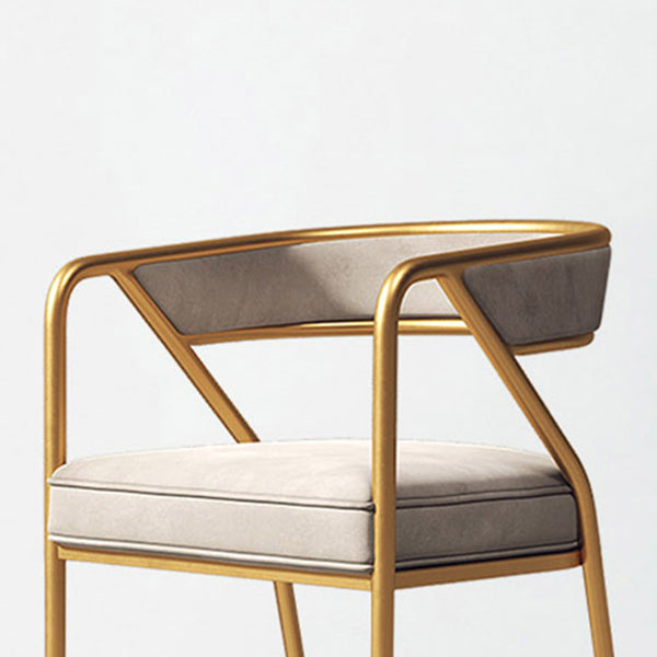 Glam Style Dining Chair Metal Open Back Dining Armchair for Indoor Clearhalo 'Dining Chairs' 'Dining Tables & Seating' 'dining_chair' 'furn' 'furn_dining_chair' 'Furniture' 'Kitchen & Dining Furniture' 6034446