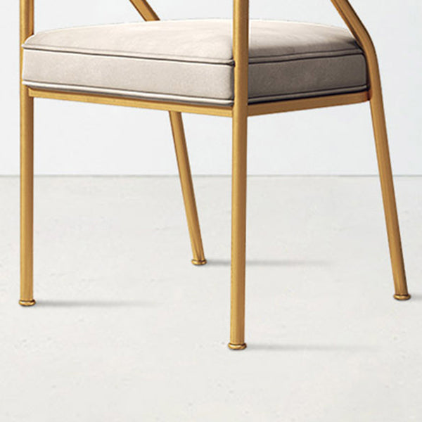 Glam Style Dining Chair Metal Open Back Dining Armchair for Indoor Clearhalo 'Dining Chairs' 'Dining Tables & Seating' 'dining_chair' 'furn' 'furn_dining_chair' 'Furniture' 'Kitchen & Dining Furniture' 6034447