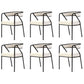 Glam Style Dining Chair Metal Open Back Dining Armchair for Indoor Black White 6 Piece Set Clearhalo 'Dining Chairs' 'Dining Tables & Seating' 'dining_chair' 'furn' 'furn_dining_chair' 'Furniture' 'Kitchen & Dining Furniture' 6034451