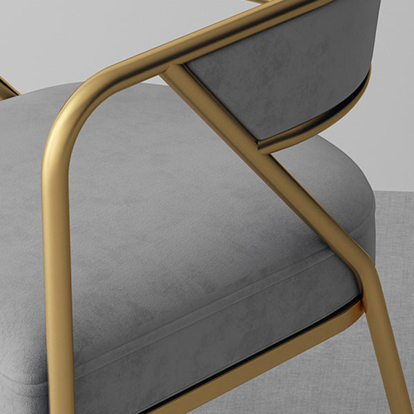 Glam Style Dining Chair Metal Open Back Dining Armchair for Indoor Clearhalo 'Dining Chairs' 'Dining Tables & Seating' 'dining_chair' 'furn' 'furn_dining_chair' 'Furniture' 'Kitchen & Dining Furniture' 6034452