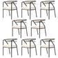Glam Style Dining Chair Metal Open Back Dining Armchair for Indoor Black White 8 Piece Set Clearhalo 'Dining Chairs' 'Dining Tables & Seating' 'dining_chair' 'furn' 'furn_dining_chair' 'Furniture' 'Kitchen & Dining Furniture' 6034453