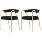 Glam Style Dining Chair Metal Open Back Dining Armchair for Indoor Black-Gold 2 Piece Set Clearhalo 'Dining Chairs' 'Dining Tables & Seating' 'dining_chair' 'furn' 'furn_dining_chair' 'Furniture' 'Kitchen & Dining Furniture' 6034455