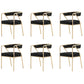 Glam Style Dining Chair Metal Open Back Dining Armchair for Indoor Black-Gold 6 Piece Set Clearhalo 'Dining Chairs' 'Dining Tables & Seating' 'dining_chair' 'furn' 'furn_dining_chair' 'Furniture' 'Kitchen & Dining Furniture' 6034457