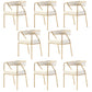 Glam Style Dining Chair Metal Open Back Dining Armchair for Indoor White-Gold 8 Piece Set Clearhalo 'Dining Chairs' 'Dining Tables & Seating' 'dining_chair' 'furn' 'furn_dining_chair' 'Furniture' 'Kitchen & Dining Furniture' 6034463