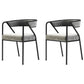 Glam Style Dining Chair Metal Open Back Dining Armchair for Indoor Black-Gray 2 Piece Set Clearhalo 'Dining Chairs' 'Dining Tables & Seating' 'dining_chair' 'furn' 'furn_dining_chair' 'Furniture' 'Kitchen & Dining Furniture' 6034470