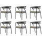 Glam Style Dining Chair Metal Open Back Dining Armchair for Indoor Black-Gray 6 Piece Set Clearhalo 'Dining Chairs' 'Dining Tables & Seating' 'dining_chair' 'furn' 'furn_dining_chair' 'Furniture' 'Kitchen & Dining Furniture' 6034472