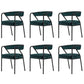 Glam Style Dining Chair Metal Open Back Dining Armchair for Indoor Green-Black 6 Piece Set Clearhalo 'Dining Chairs' 'Dining Tables & Seating' 'dining_chair' 'furn' 'furn_dining_chair' 'Furniture' 'Kitchen & Dining Furniture' 6034482