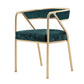Glam Style Dining Chair Metal Open Back Dining Armchair for Indoor Green Gold 1 Piece Clearhalo 'Dining Chairs' 'Dining Tables & Seating' 'dining_chair' 'furn' 'furn_dining_chair' 'Furniture' 'Kitchen & Dining Furniture' 6034484