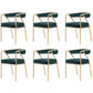 Glam Style Dining Chair Metal Open Back Dining Armchair for Indoor Green Gold 6 Piece Set Clearhalo 'Dining Chairs' 'Dining Tables & Seating' 'dining_chair' 'furn' 'furn_dining_chair' 'Furniture' 'Kitchen & Dining Furniture' 6034487
