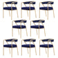 Glam Style Dining Chair Metal Open Back Dining Armchair for Indoor Blue Gold 8 Piece Set Clearhalo 'Dining Chairs' 'Dining Tables & Seating' 'dining_chair' 'furn' 'furn_dining_chair' 'Furniture' 'Kitchen & Dining Furniture' 6034493