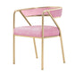 Glam Style Dining Chair Metal Open Back Dining Armchair for Indoor Pink Gold 1 Piece Clearhalo 'Dining Chairs' 'Dining Tables & Seating' 'dining_chair' 'furn' 'furn_dining_chair' 'Furniture' 'Kitchen & Dining Furniture' 6034494
