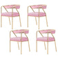Glam Style Dining Chair Metal Open Back Dining Armchair for Indoor Pink Gold 4 Piece Set Clearhalo 'Dining Chairs' 'Dining Tables & Seating' 'dining_chair' 'furn' 'furn_dining_chair' 'Furniture' 'Kitchen & Dining Furniture' 6034496