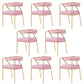 Glam Style Dining Chair Metal Open Back Dining Armchair for Indoor Pink Gold 8 Piece Set Clearhalo 'Dining Chairs' 'Dining Tables & Seating' 'dining_chair' 'furn' 'furn_dining_chair' 'Furniture' 'Kitchen & Dining Furniture' 6034498