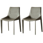 Modern Solid Back Side Chair with Faux Leather Legs Indoor Upholstered Dining Chair