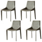 Modern Solid Back Side Chair with Faux Leather Legs Indoor Upholstered Dining Chair