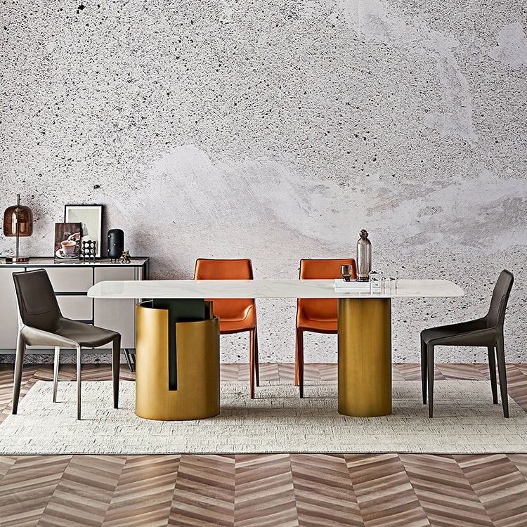 Modern Solid Back Side Chair with Faux Leather Legs Indoor Upholstered Dining Chair