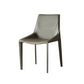 Modern Solid Back Side Chair with Faux Leather Legs Indoor Upholstered Dining Chair