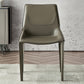 Modern Solid Back Side Chair with Faux Leather Legs Indoor Upholstered Dining Chair