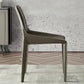 Modern Solid Back Side Chair with Faux Leather Legs Indoor Upholstered Dining Chair