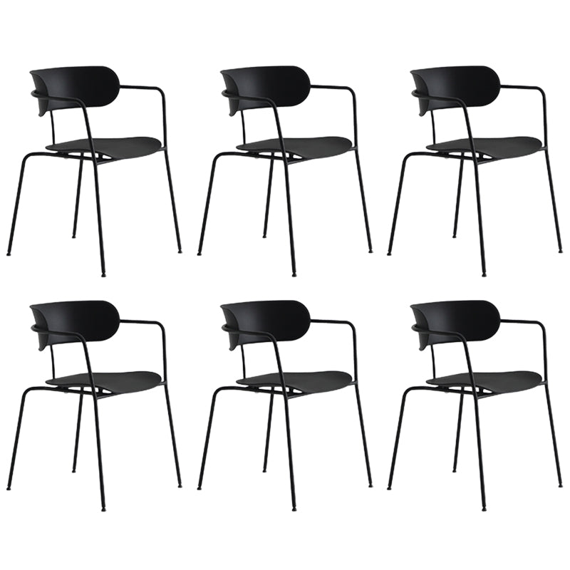 Silla de comedor contemporánea silla de acento de comedor de plástico para casa