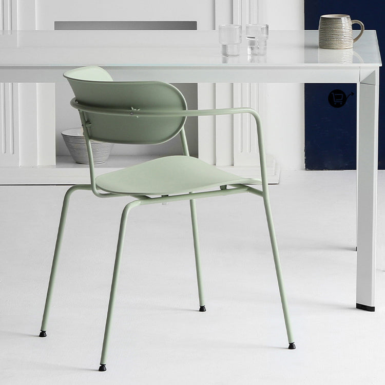Silla de comedor contemporánea silla de acento de comedor de plástico para casa