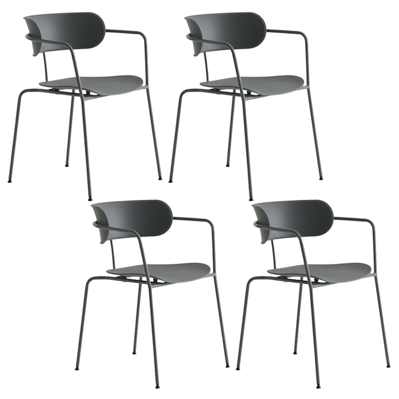 Silla de comedor contemporánea silla de acento de comedor de plástico para casa