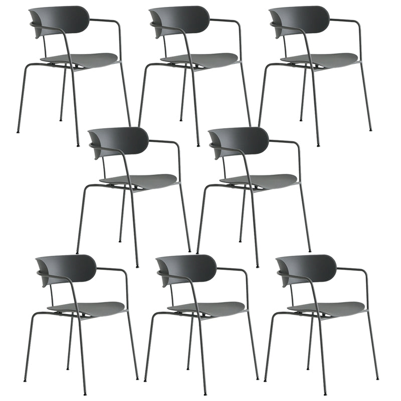 Silla de comedor contemporánea silla de acento de comedor de plástico para casa