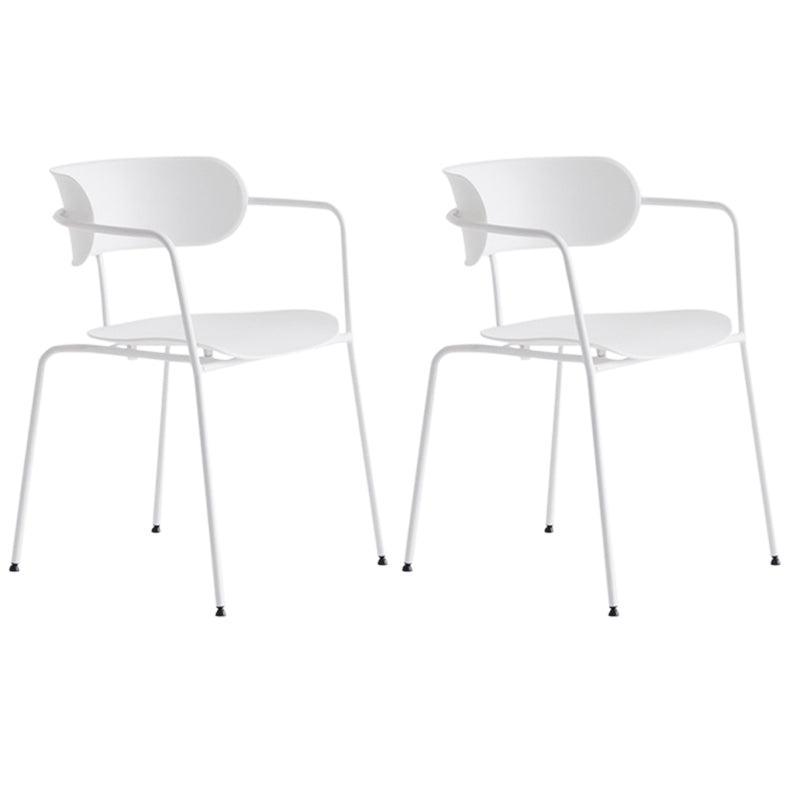 Silla de comedor contemporánea silla de acento de comedor de plástico para casa