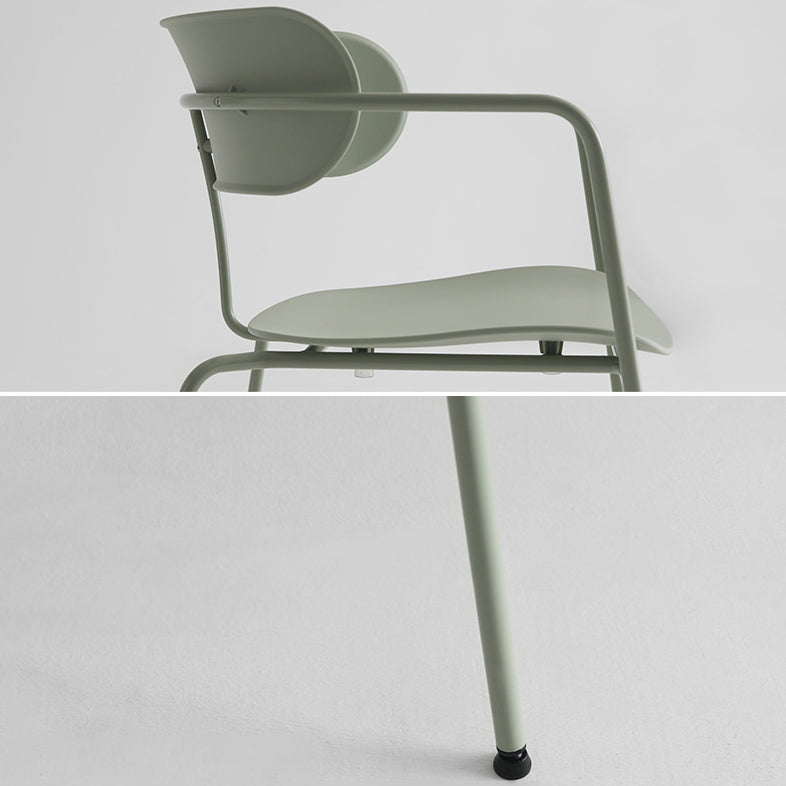 Silla de comedor contemporánea silla de acento de comedor de plástico para casa