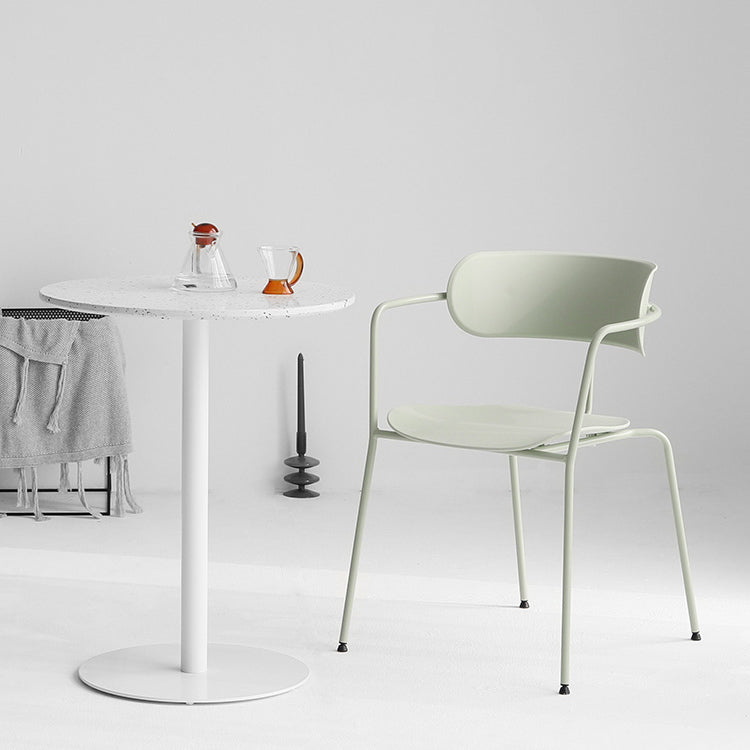 Silla de comedor contemporánea silla de acento de comedor de plástico para casa