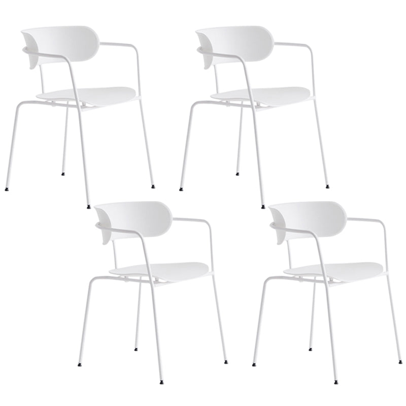 Silla de comedor contemporánea silla de acento de comedor de plástico para casa