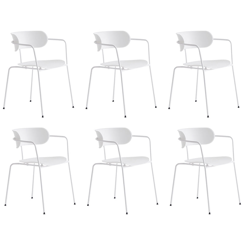 Silla de comedor contemporánea silla de acento de comedor de plástico para casa