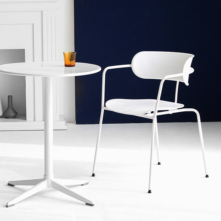 Silla de comedor contemporánea silla de acento de comedor de plástico para casa