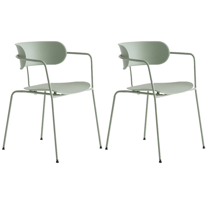 Silla de comedor contemporánea silla de acento de comedor de plástico para casa