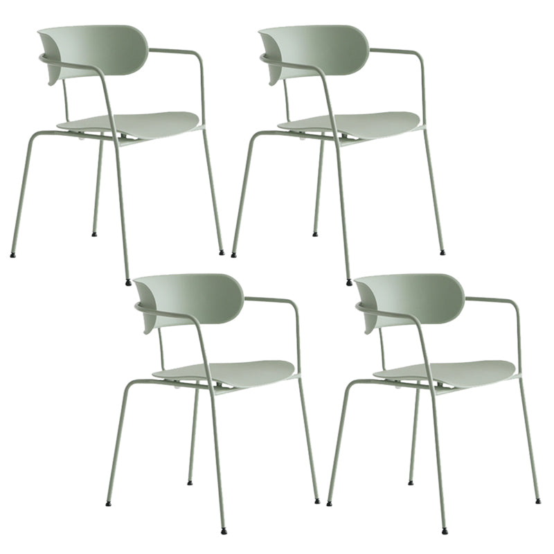 Silla de comedor contemporánea silla de acento de comedor de plástico para casa