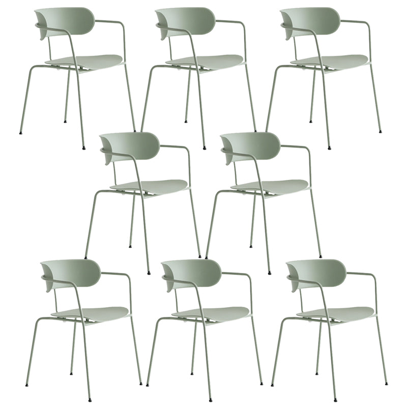 Silla de comedor contemporánea silla de acento de comedor de plástico para casa