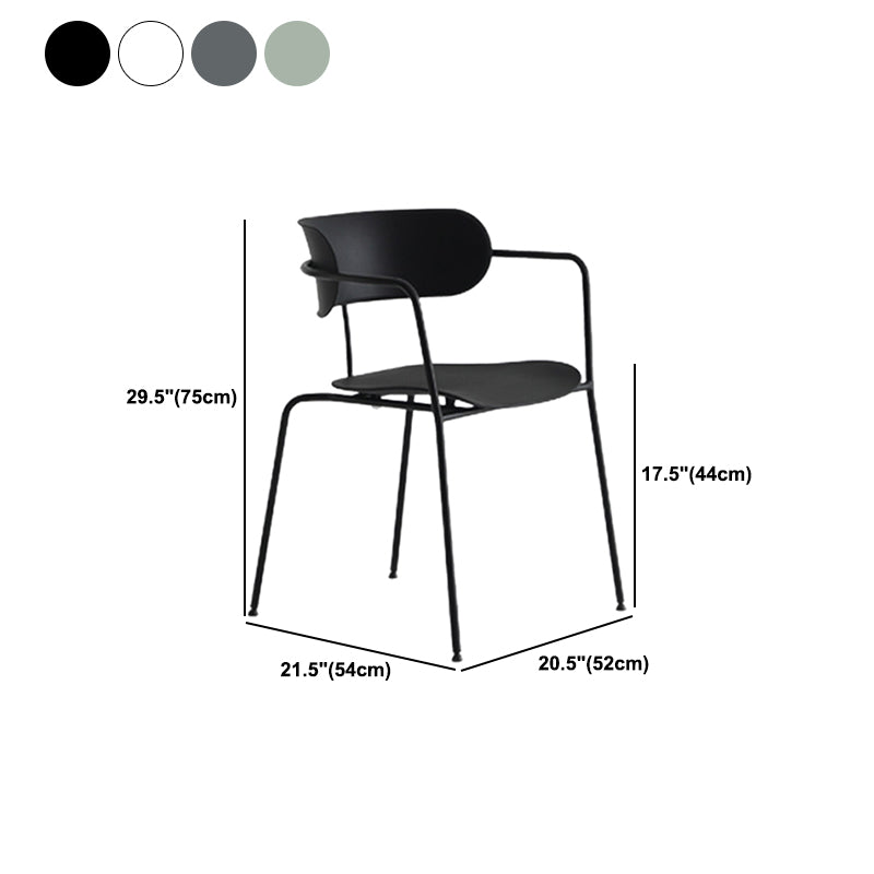 Silla de comedor contemporánea silla de acento de comedor de plástico para casa