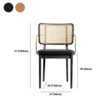 Traditionele stijl stoel vast hout riet rug eetkamerstoel