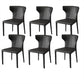 Modern Style Wingback Dining Chairs Faux Leather Home Side Chair Black 6 Piece Set Clearhalo 'Dining Chairs' 'Dining Tables & Seating' 'dining_chair' 'furn' 'furn_dining_chair' 'Furniture' 'Kitchen & Dining Furniture' 6034663
