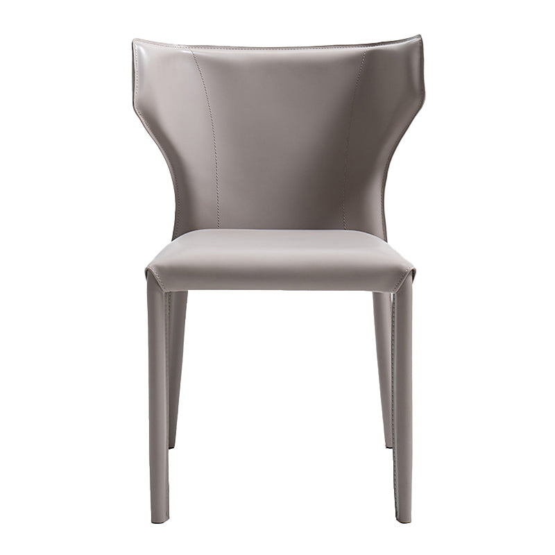 Modern Style Wingback Dining Chairs Faux Leather Home Side Chair Clearhalo 'Dining Chairs' 'Dining Tables & Seating' 'dining_chair' 'furn' 'furn_dining_chair' 'Furniture' 'Kitchen & Dining Furniture' 6034665