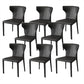 Modern Style Wingback Dining Chairs Faux Leather Home Side Chair Black 8 Piece Set Clearhalo 'Dining Chairs' 'Dining Tables & Seating' 'dining_chair' 'furn' 'furn_dining_chair' 'Furniture' 'Kitchen & Dining Furniture' 6034666
