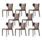 Modern Style Wingback Dining Chairs Faux Leather Home Side Chair Brown 8 Piece Set Clearhalo 'Dining Chairs' 'Dining Tables & Seating' 'dining_chair' 'furn' 'furn_dining_chair' 'Furniture' 'Kitchen & Dining Furniture' 6034682