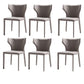 Modern Style Wingback Dining Chairs Faux Leather Home Side Chair Light Khaki 6 Piece Set Clearhalo 'Dining Chairs' 'Dining Tables & Seating' 'dining_chair' 'furn' 'furn_dining_chair' 'Furniture' 'Kitchen & Dining Furniture' 6034685