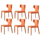 Modern Style Wingback Dining Chairs Faux Leather Home Side Chair Orange 6 Piece Set Clearhalo 'Dining Chairs' 'Dining Tables & Seating' 'dining_chair' 'furn' 'furn_dining_chair' 'Furniture' 'Kitchen & Dining Furniture' 6034690