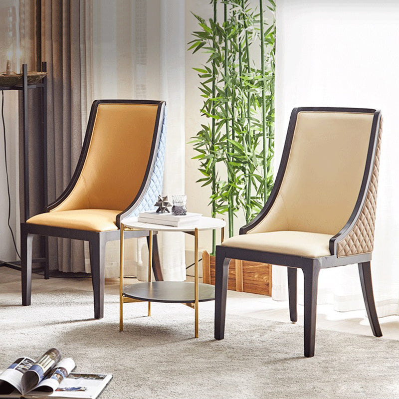 Sillas de comedor sin brazos tradicionales Silla de acento de comedor tapizado