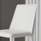 Sillas de comedor sin brazo de la espalda baja silla lateral moderna de cuero falso