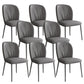 Modern Indoor Side Chair with Grey Metal Legs Faux Leather Dining Chair for Home