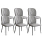 Modern Indoor Side Chair with Grey Metal Legs Faux Leather Dining Chair for Home