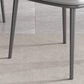 Modern Indoor Side Chair with Grey Metal Legs Faux Leather Dining Chair for Home