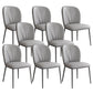 Modern Indoor Side Chair with Grey Metal Legs Faux Leather Dining Chair for Home